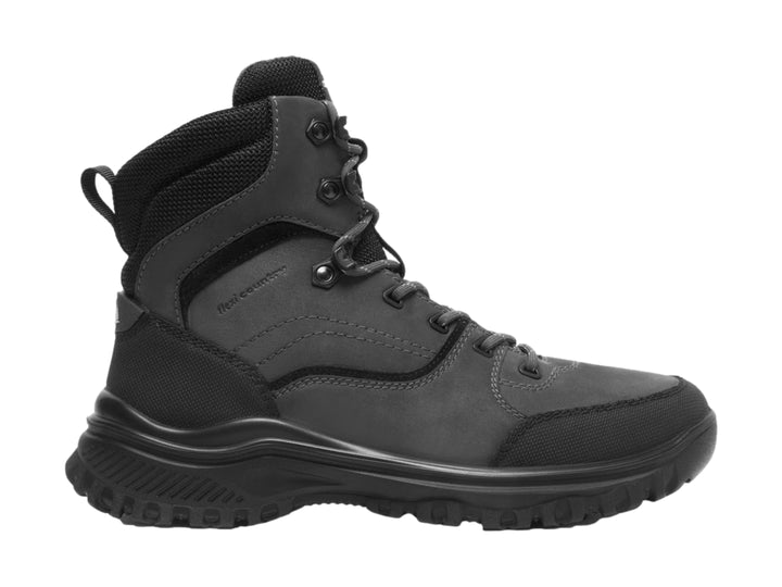 Bota deportiva Flexi en color gris oscuro con suela robusta y cierre de cordones.