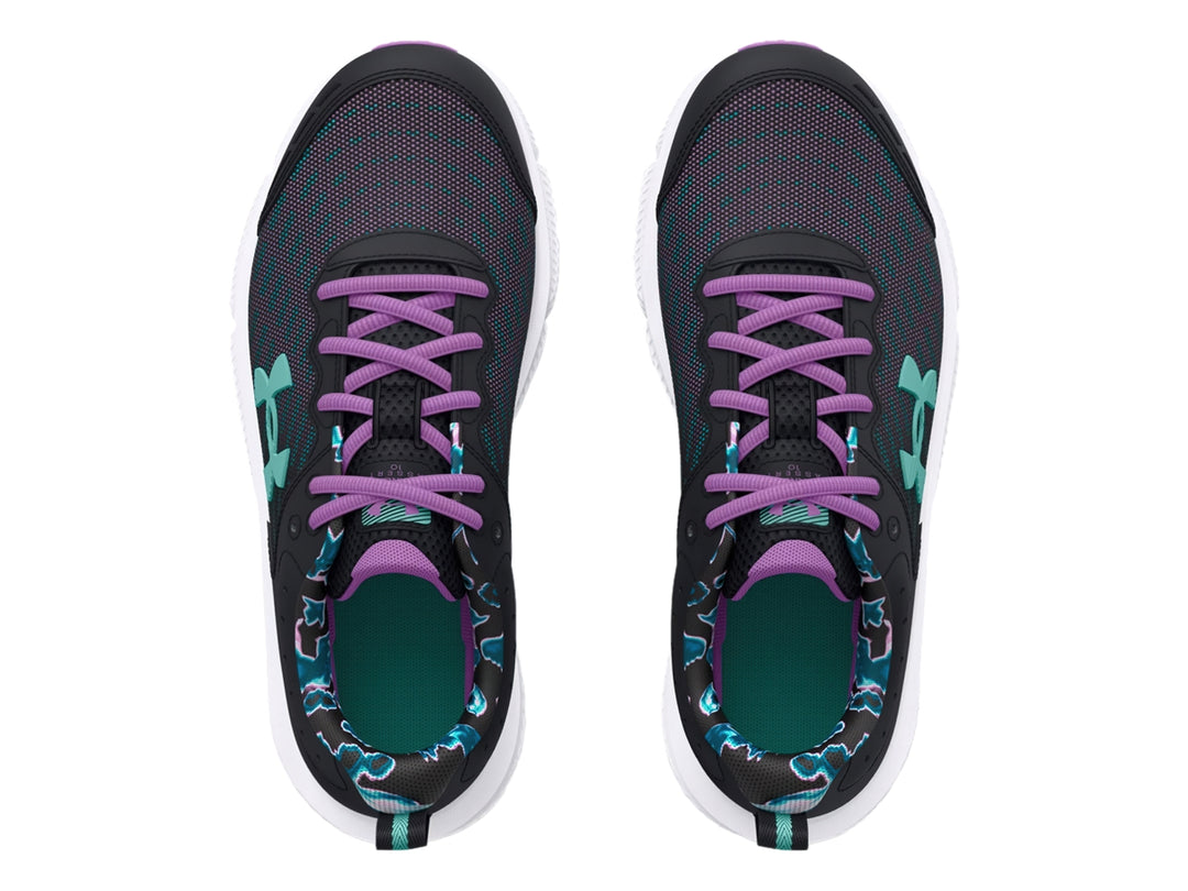 Tenis Under Armour Assert 10 Print Negro para Niña