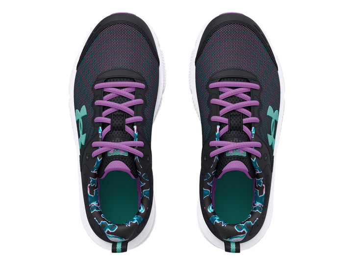Tenis Under Armour Assert 10 Print Negro para Niña