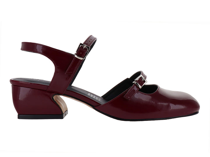 Zapatos de Tacón Via Libera Color Vino para Mujer
