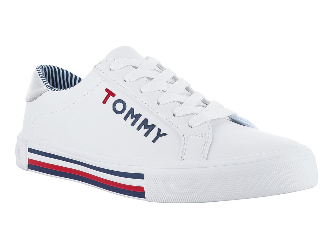 Tenis Tommy Hilfiger Twkery Blanco y Plata para Mujer