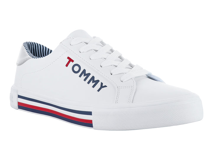 Tenis Tommy Hilfiger Twkery Blanco y Plata para Mujer