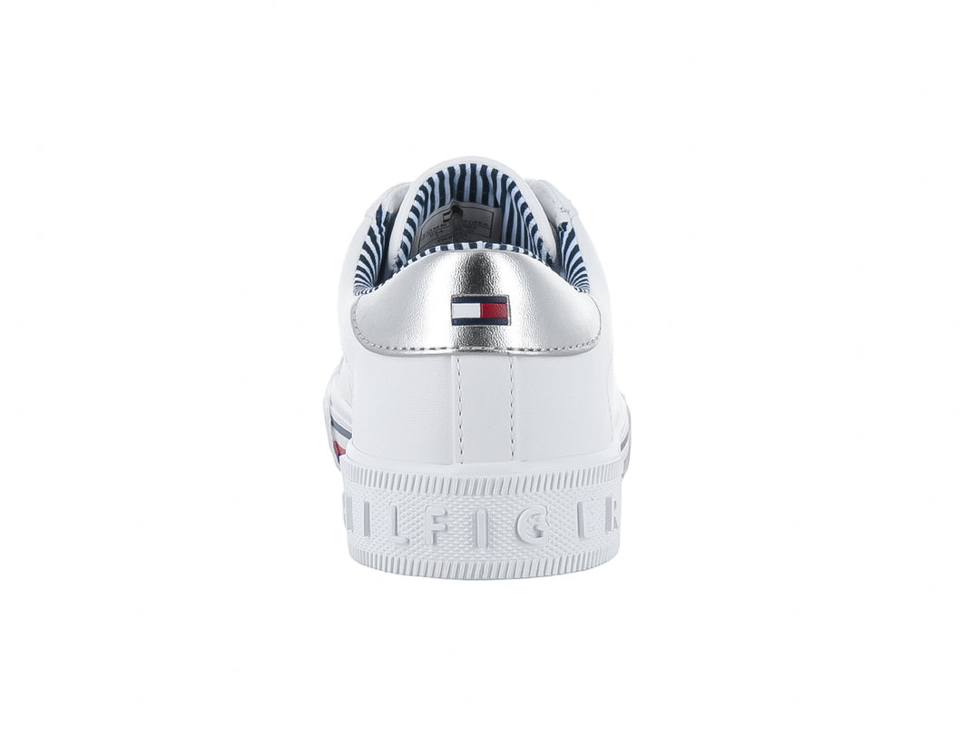 Tenis Tommy Hilfiger Twkery Blanco y Plata para Mujer