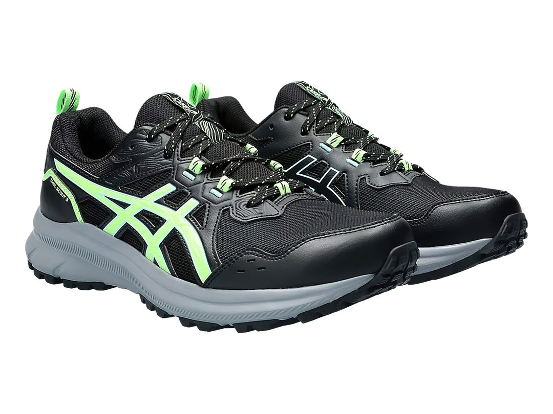 Tenis ASICS Trail Scout 3 Negro y Verde para Hombre