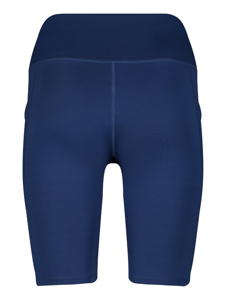Mallas deportivas tipo biker en color azul petróleo con cintura alta.
