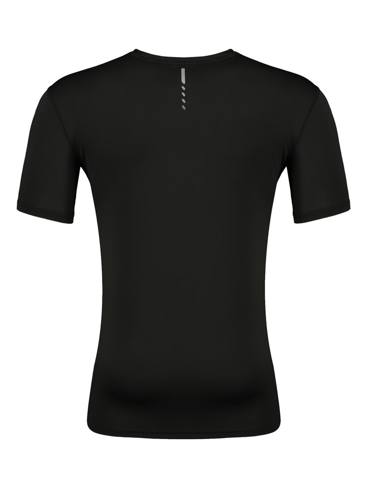 Playera Deportiva Charly Manga Corta Negro para Hombre