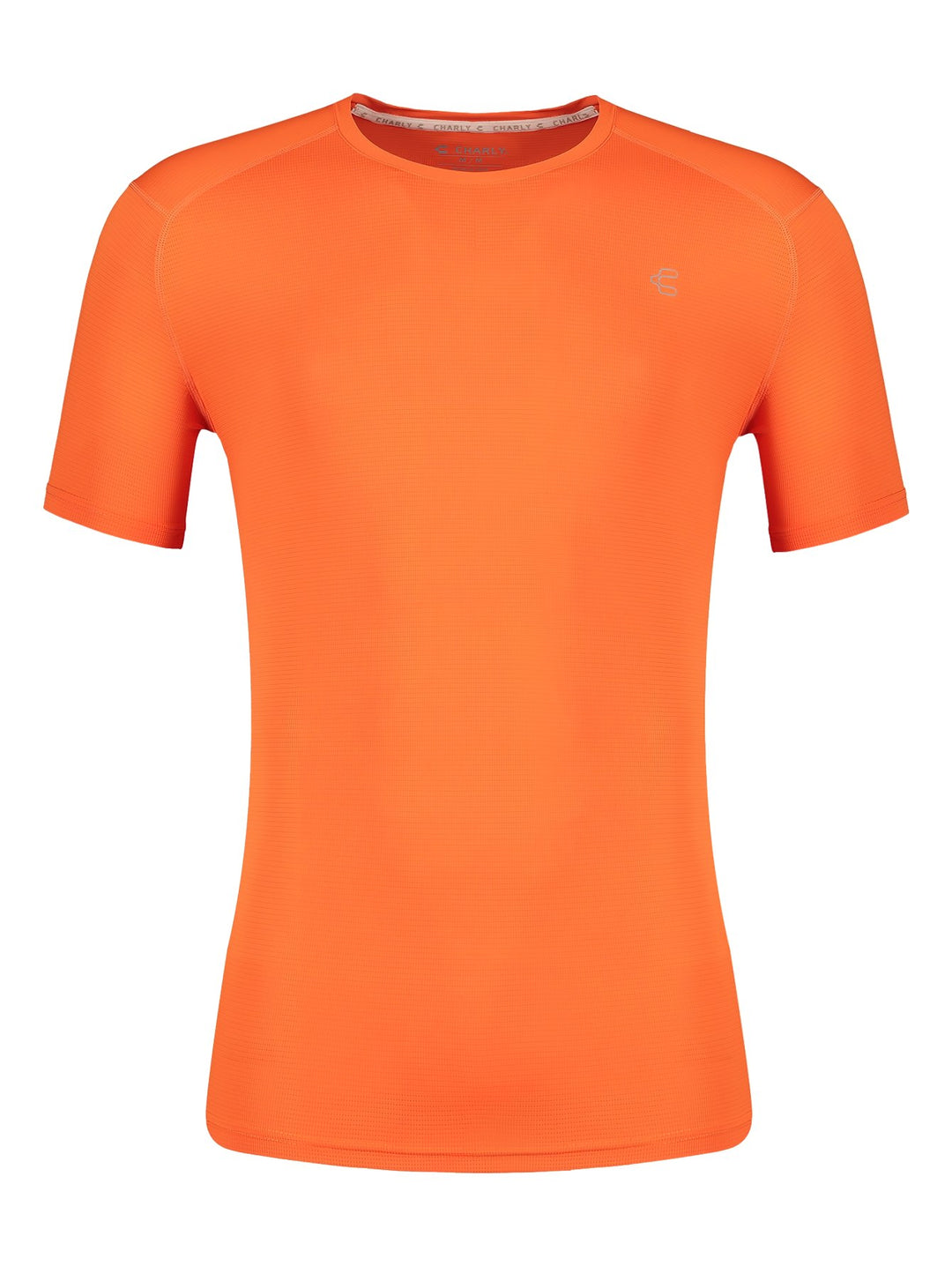 Playera Charly Manga Corta Naranja para Hombre