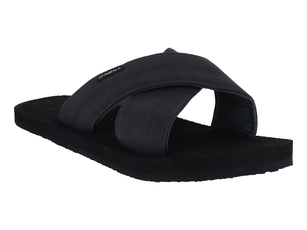 Sandalias O'Neill color negro con diseño de correas cruzadas y suela cómoda.