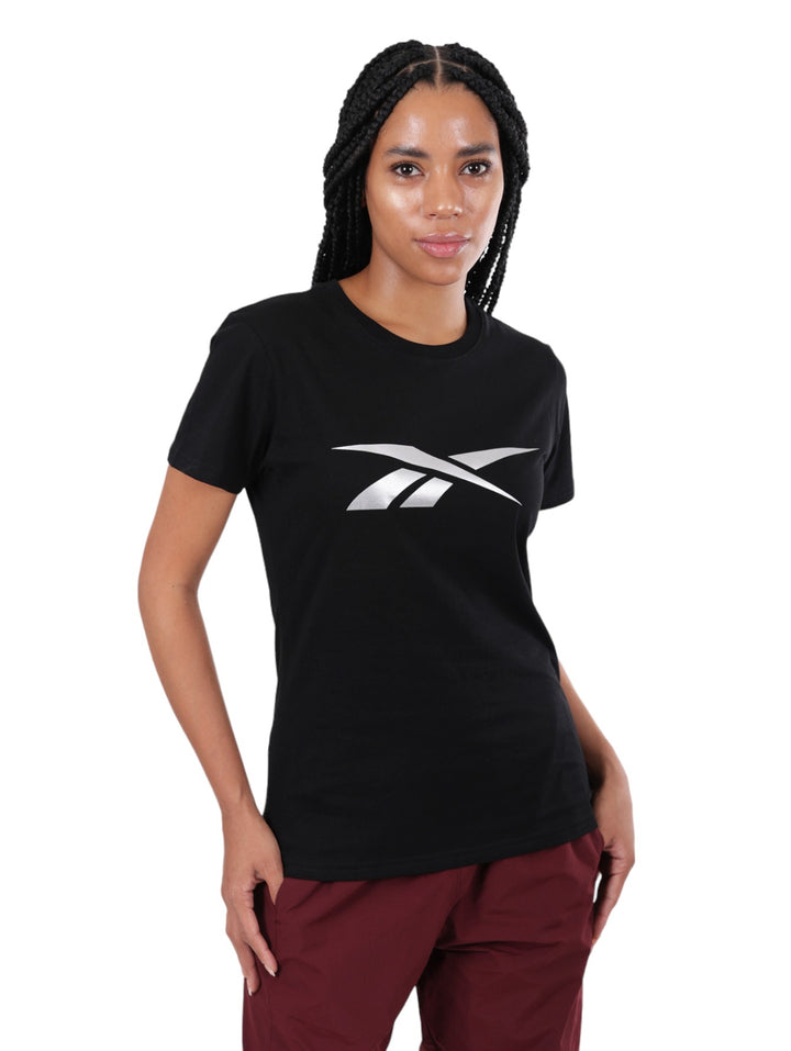 Playera Reebok Basic Cotton Negro para Mujer