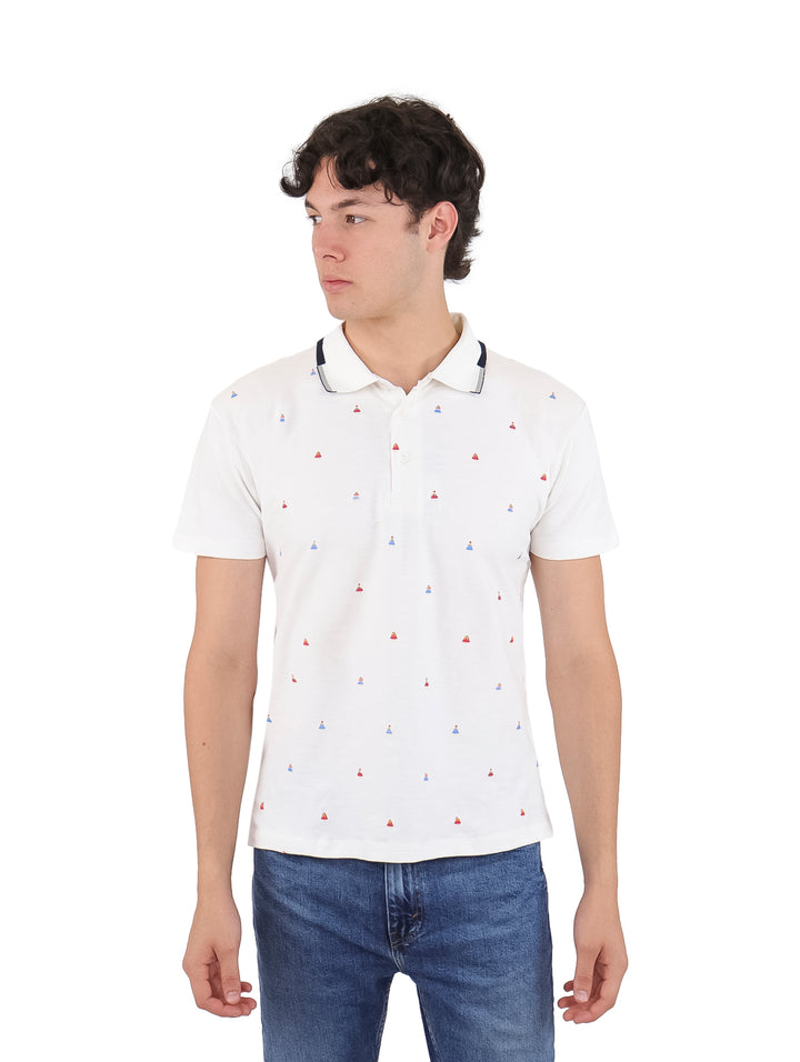 American Fly Playera Polo Blanco para Hombre