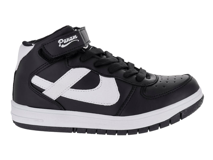 Tenis Panam Negro con Blanco para Niño