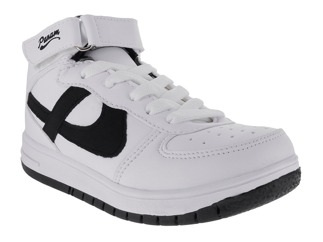 Tenis Panam Blanco y Negro para Niño