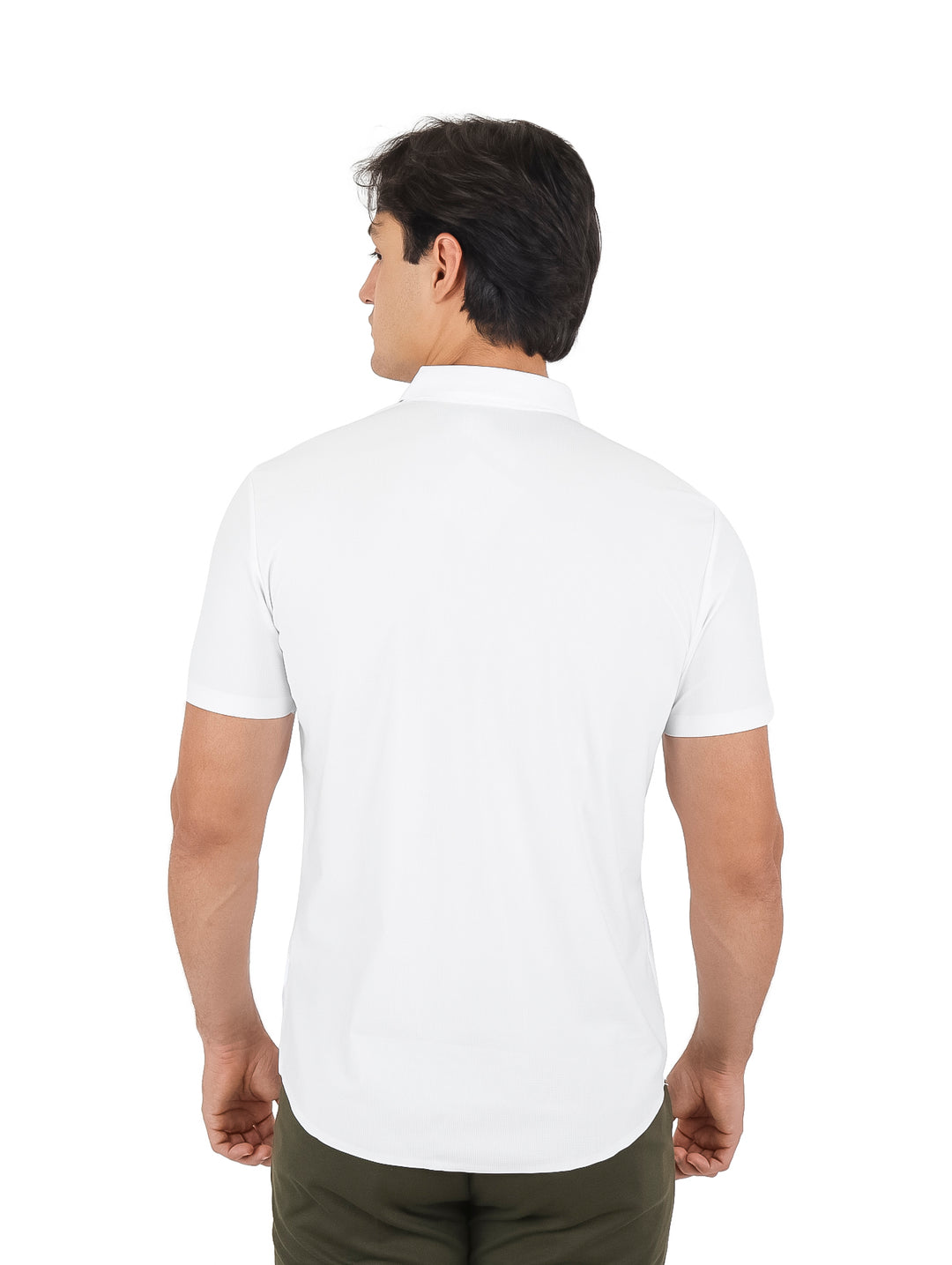 Camisa Bratto Blanca de Manga Corta para Hombre