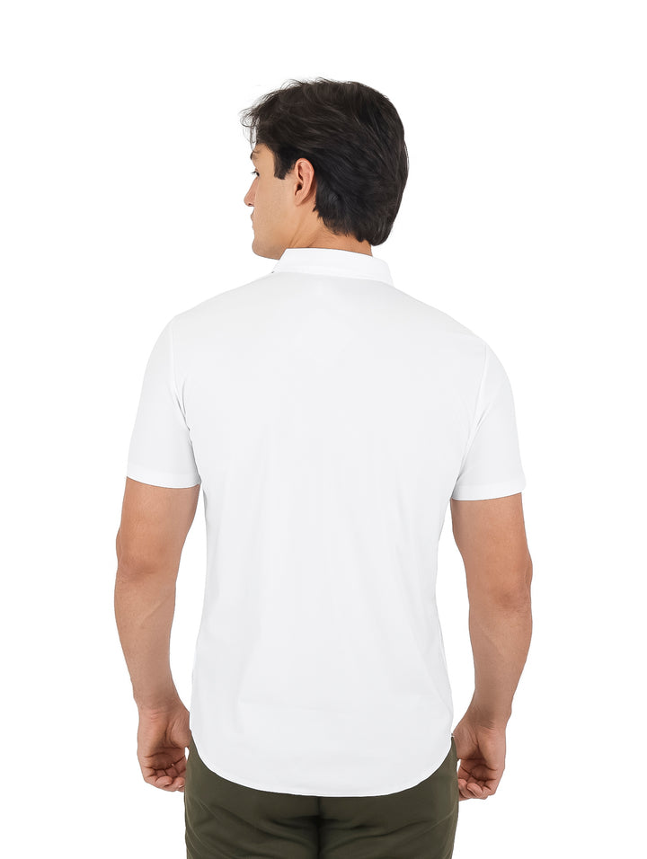 Camisa Bratto Blanca de Manga Corta para Hombre