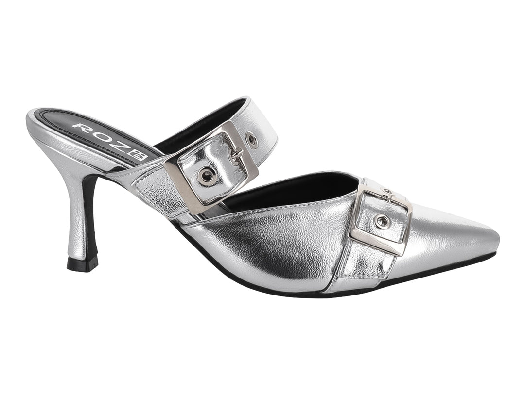 Sandalias Mule ROZE Plata para Mujer