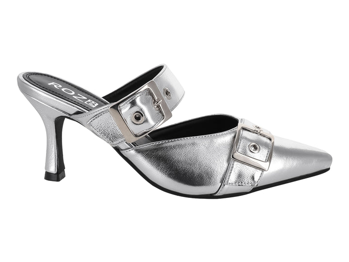 Sandalias Mule ROZE Plata para Mujer