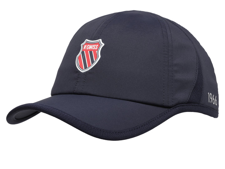 Gorra deportiva K-Swiss en color azul navy con logotipo frontal y año 1966 en el lateral.
