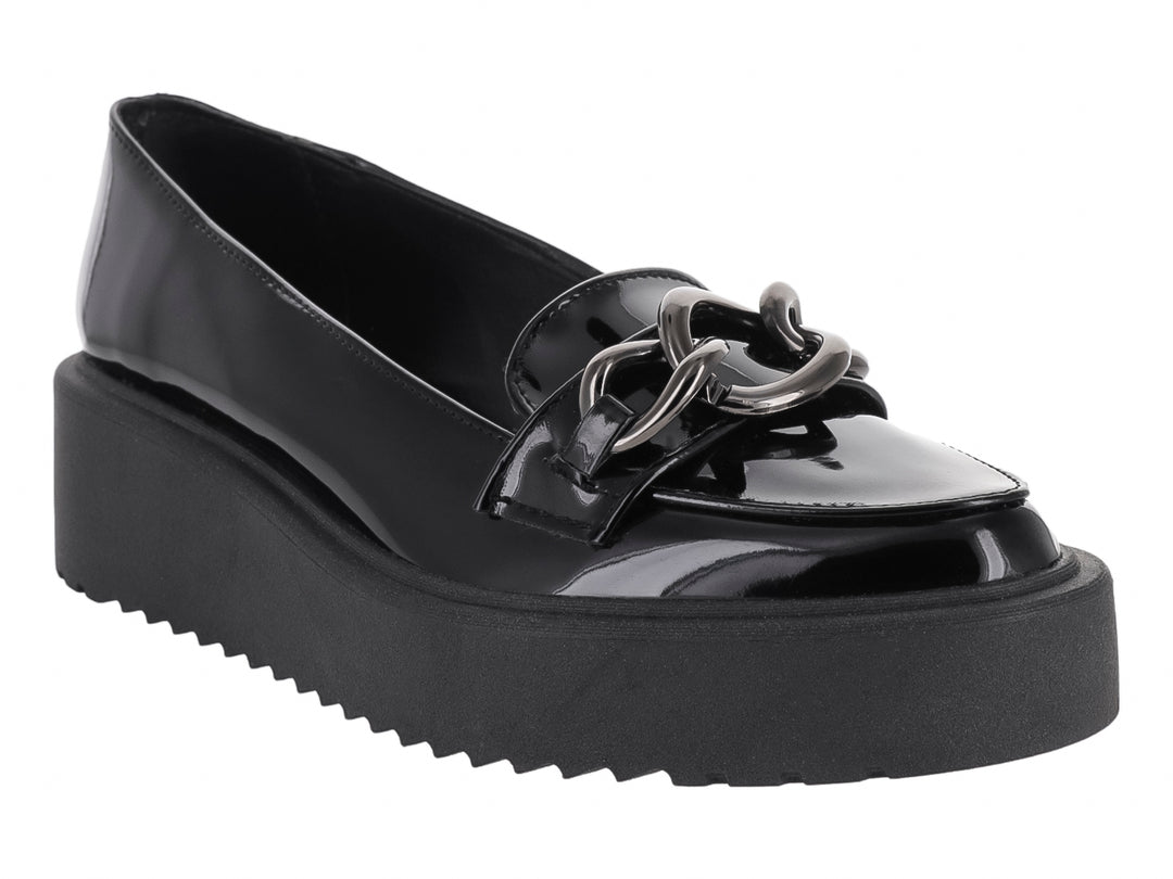 Mocasines de Charol Negro MELI&amp;ANA para Mujer