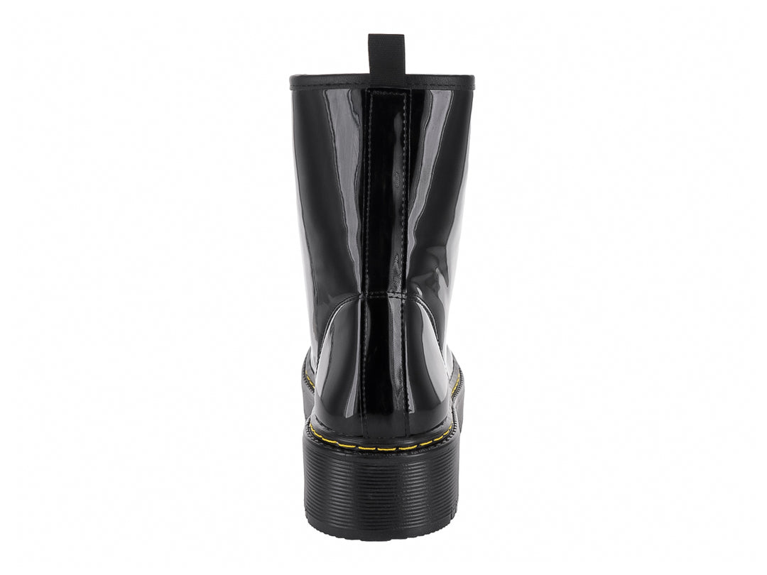 Botas de Combate MELI&amp;ANA Charol Negro para Mujer