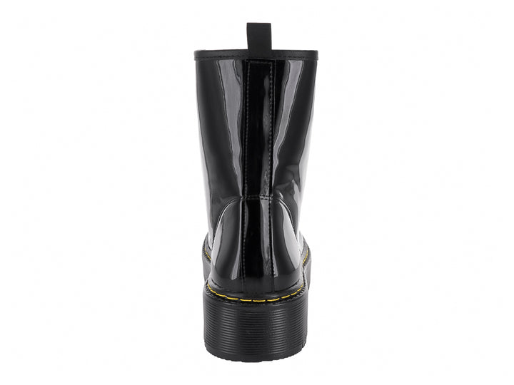 Botas de Combate MELI&amp;ANA Charol Negro para Mujer