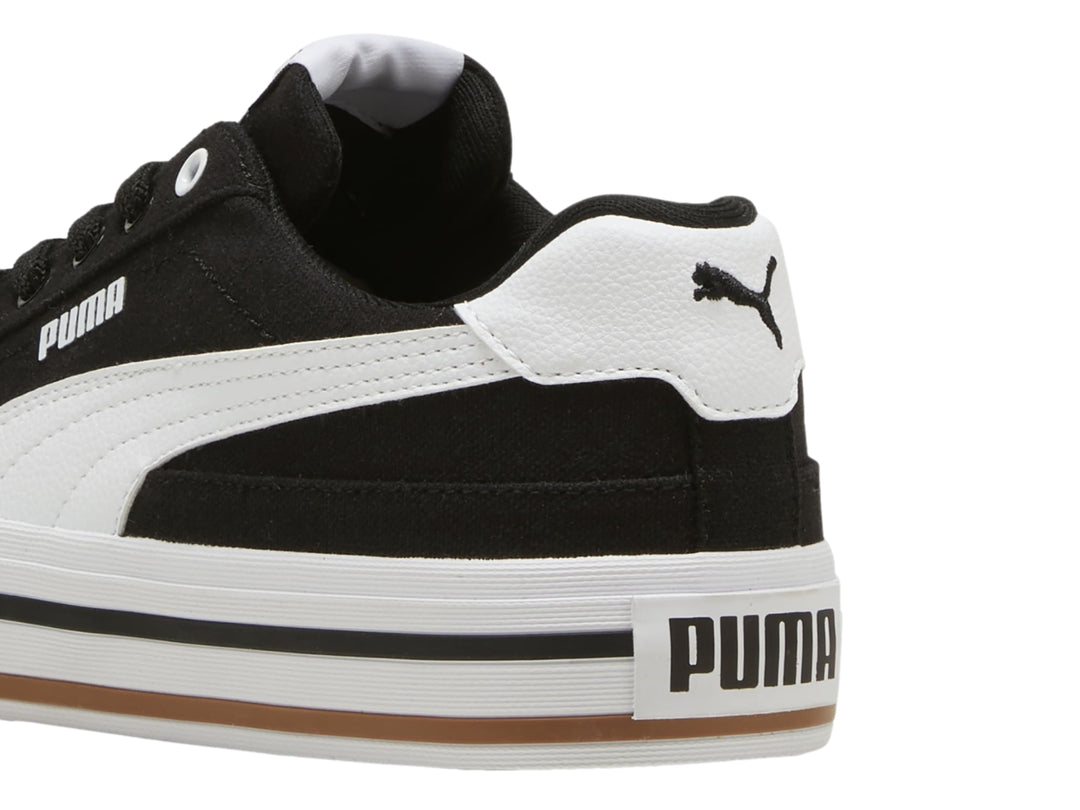 Tenis PUMA Court Classic Vulc Negro y Blanco para Niño
