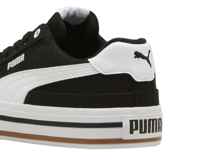 Tenis PUMA Court Classic Vulc Negro y Blanco para Niño