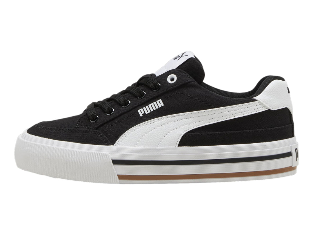 Tenis PUMA Court Classic Vulc Negro y Blanco para Niño