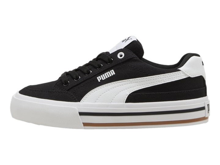 Tenis PUMA Court Classic Vulc Negro y Blanco para Niño