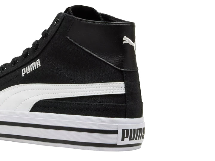 Tenis PUMA Court Classic Vulc Mid Negro y Blanco para Hombre