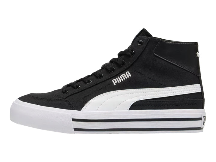 Tenis PUMA Court Classic Vulc Mid Negro y Blanco para Hombre