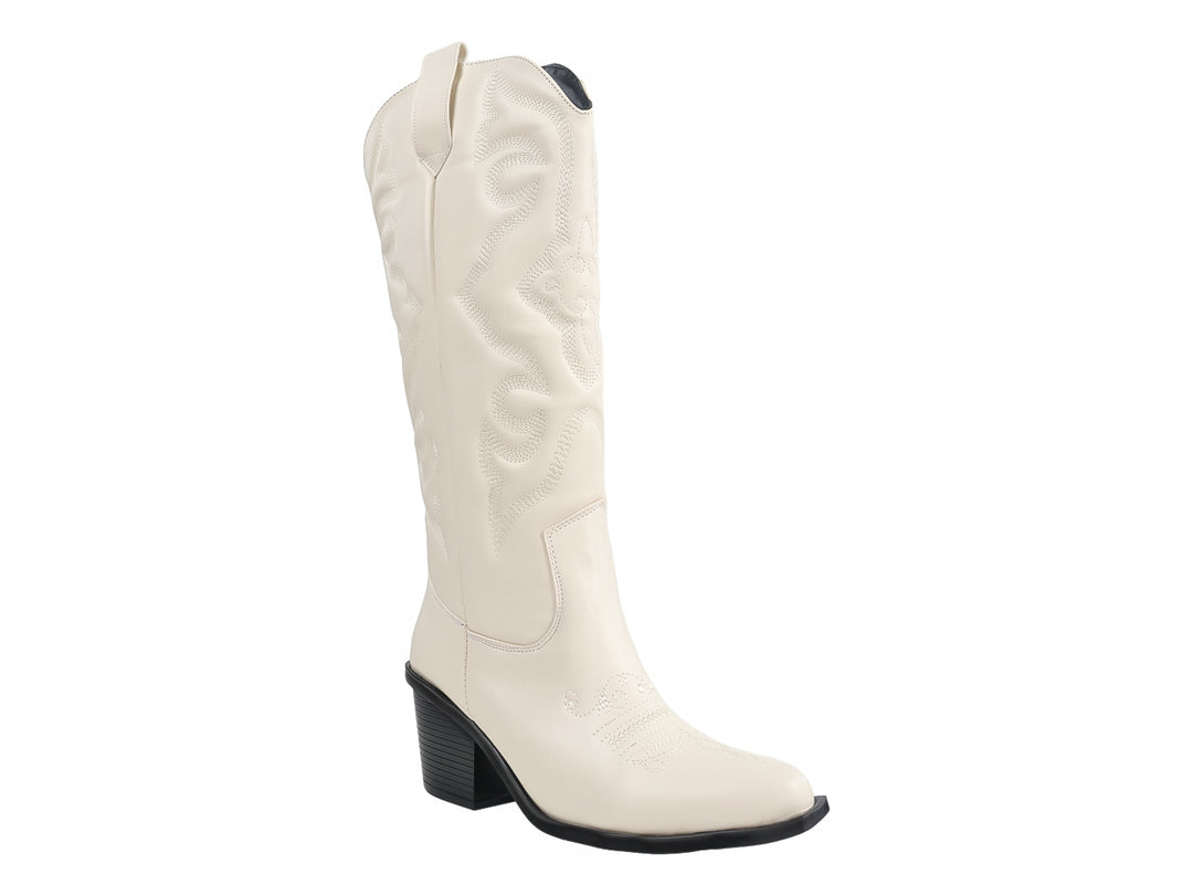 Botas Vaqueras Luna Rosa Color Latte para Mujer