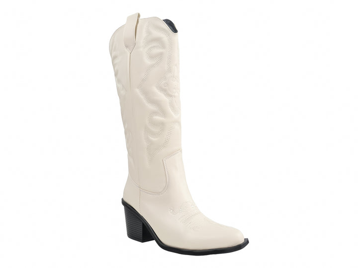 Botas Vaqueras Luna Rosa Color Latte para Mujer