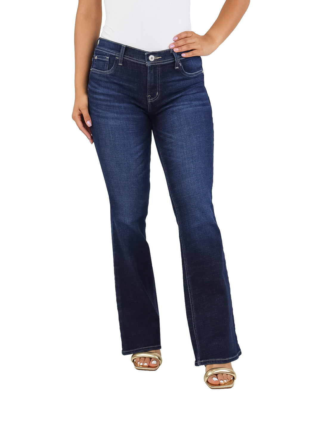Jeans OGGI Pata de Elefante Color Dark Stone para Mujer