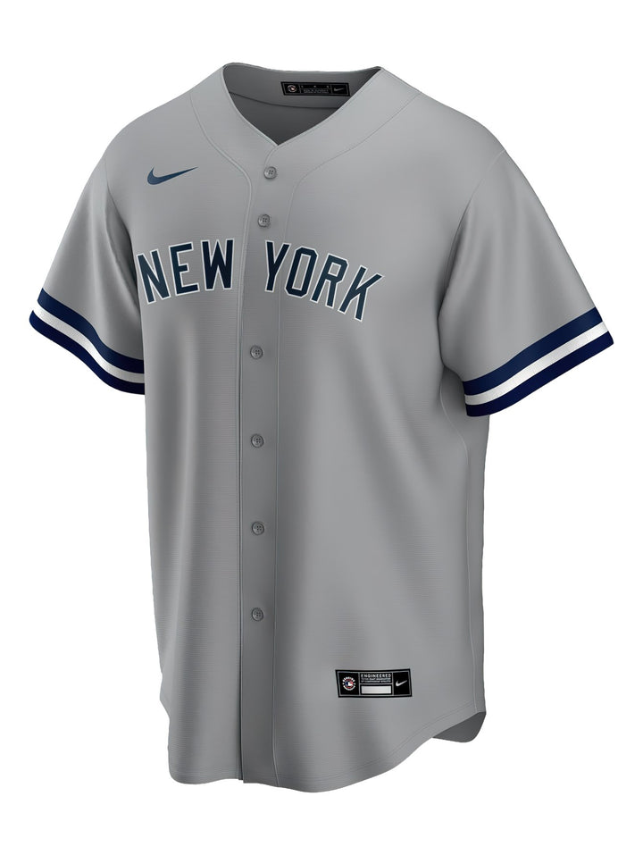 Jersey de béisbol Nike color gris con letras &