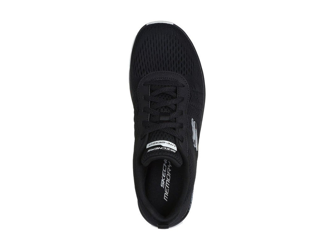 Tenis Skechers Track Negro con Blanco para Mujer
