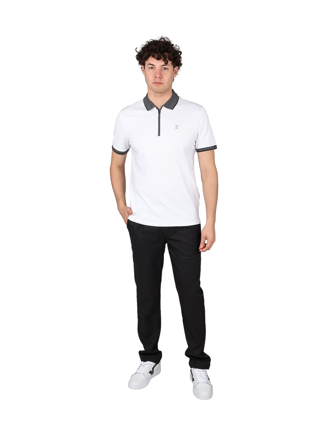 Playera Polo DKNY Blanco para Hombre