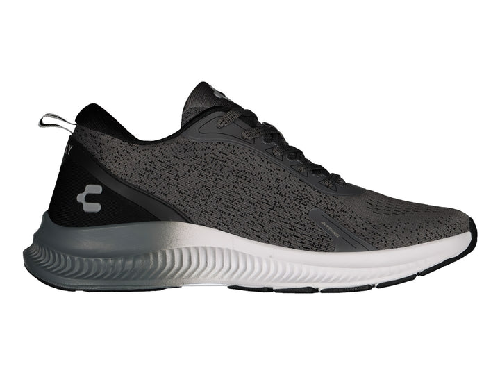 Tenis Charly Running Gris Oxford y Negro para Hombre