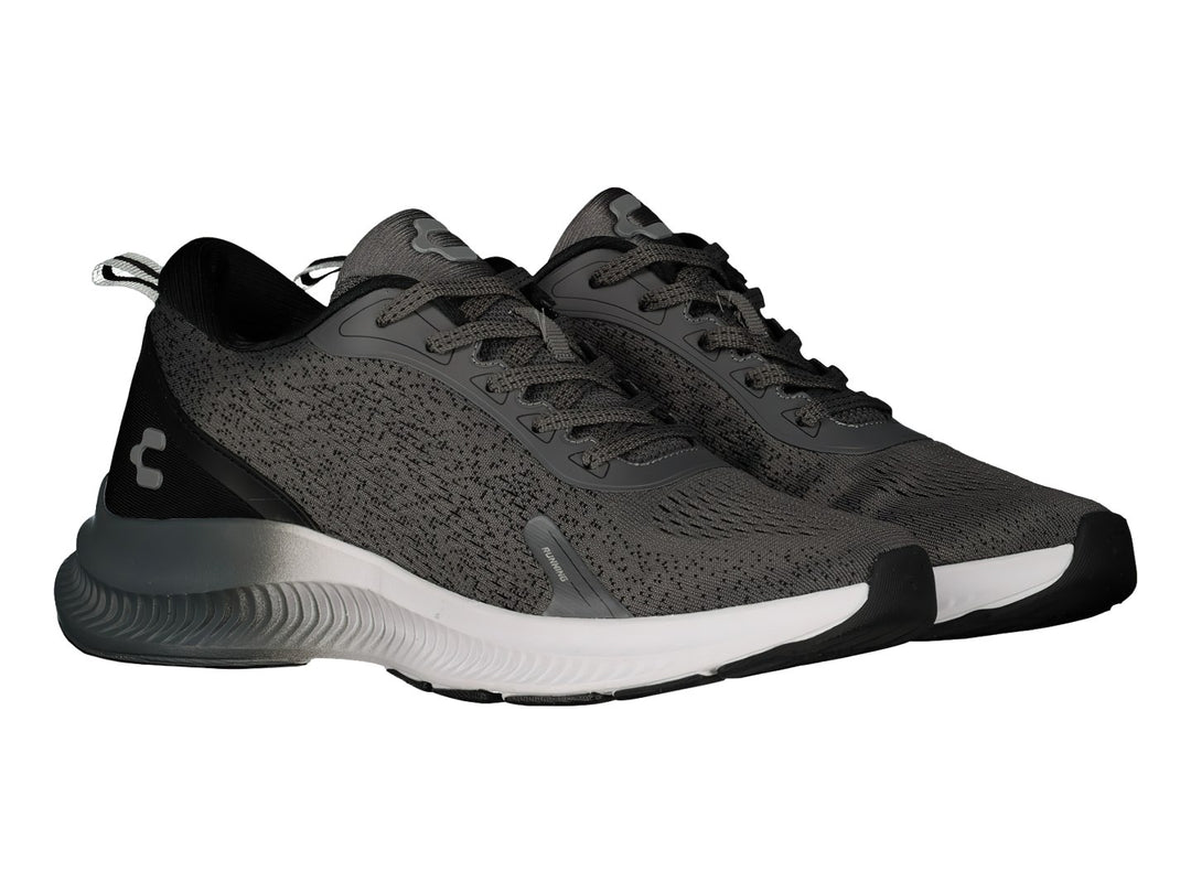 Tenis Charly Running Gris Oxford y Negro para Hombre