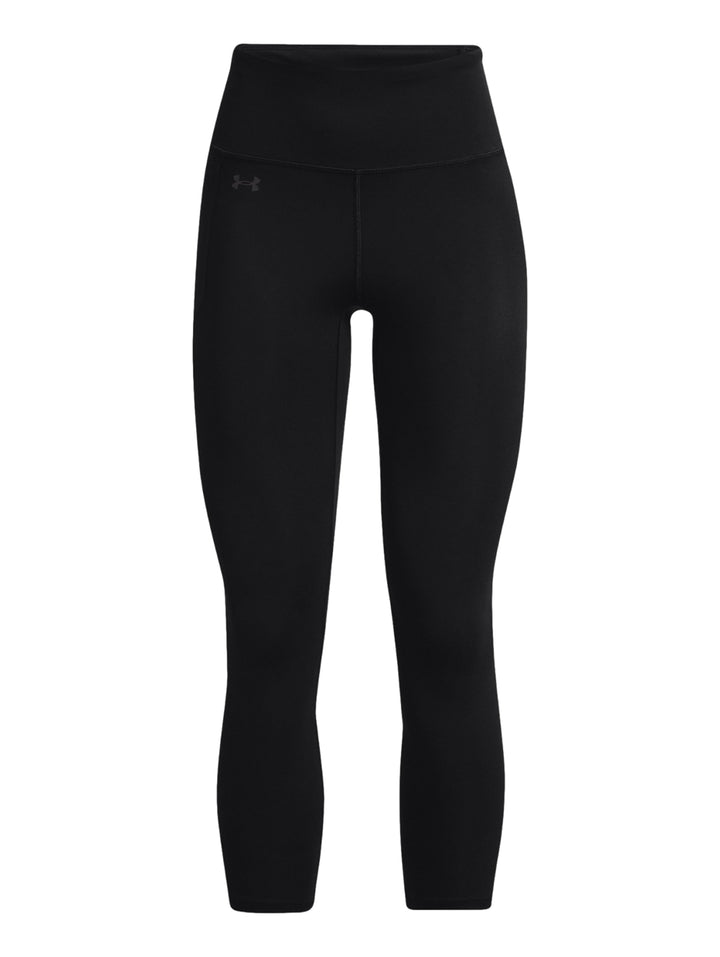 Leggings deportivos Under Armour color negro, de talle alto y ajuste ceñido al cuerpo.