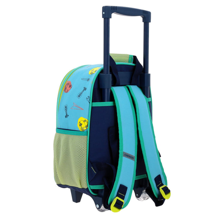 Mochila Chenson Monsters at Work Azul y Verde para Nino