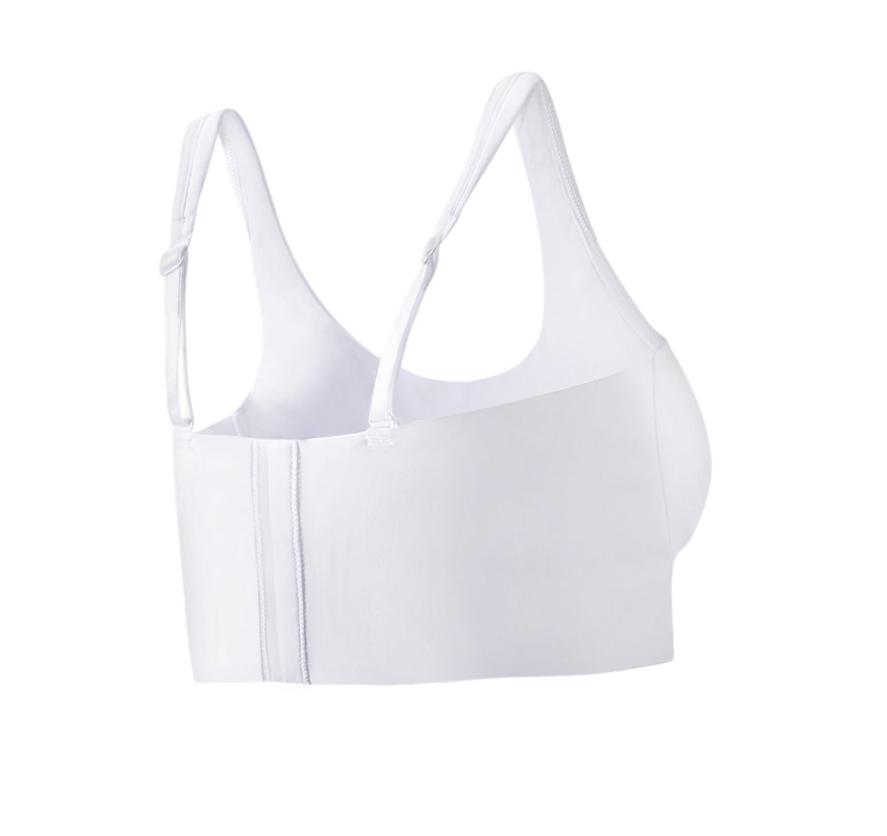 Top de lencería color perla para mujer con tirantes ajustables y diseño sin costuras.
