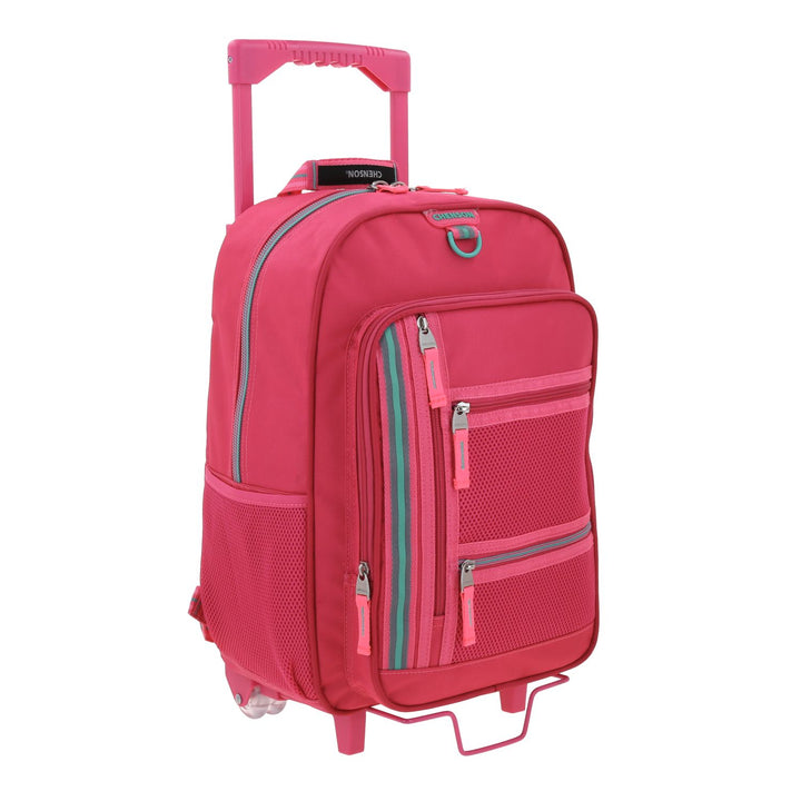 Mochila Rodante Chenson Rosa Fiusha para Niña