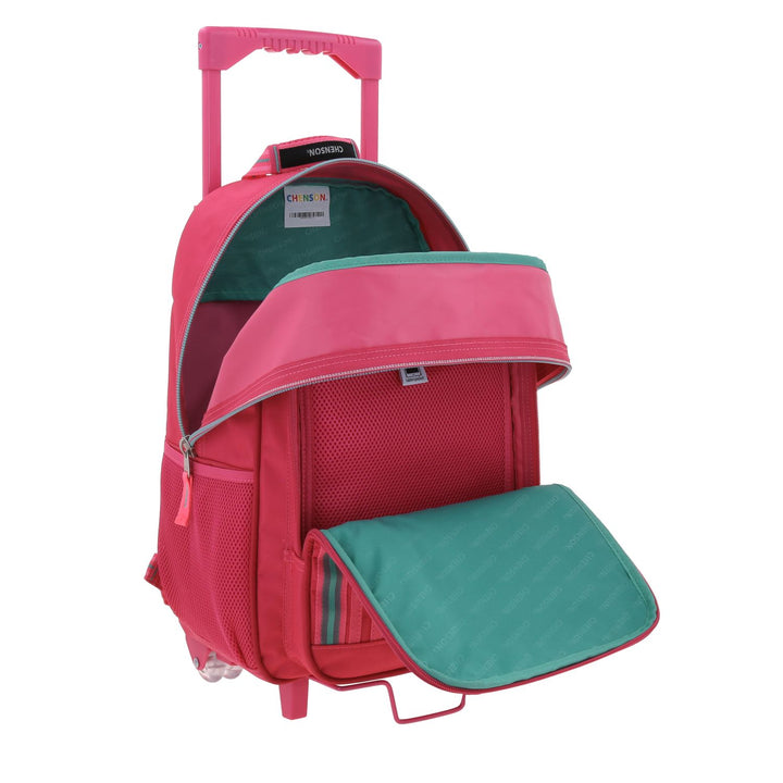 Mochila Rodante Chenson Rosa Fiusha para Niña