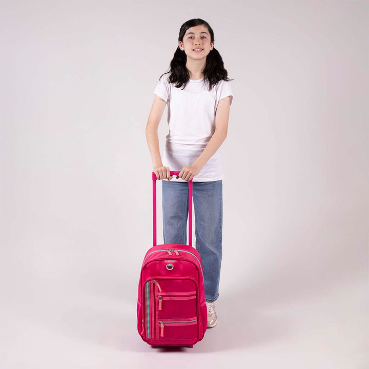 Mochila Rodante Chenson Rosa Fiusha para Niña