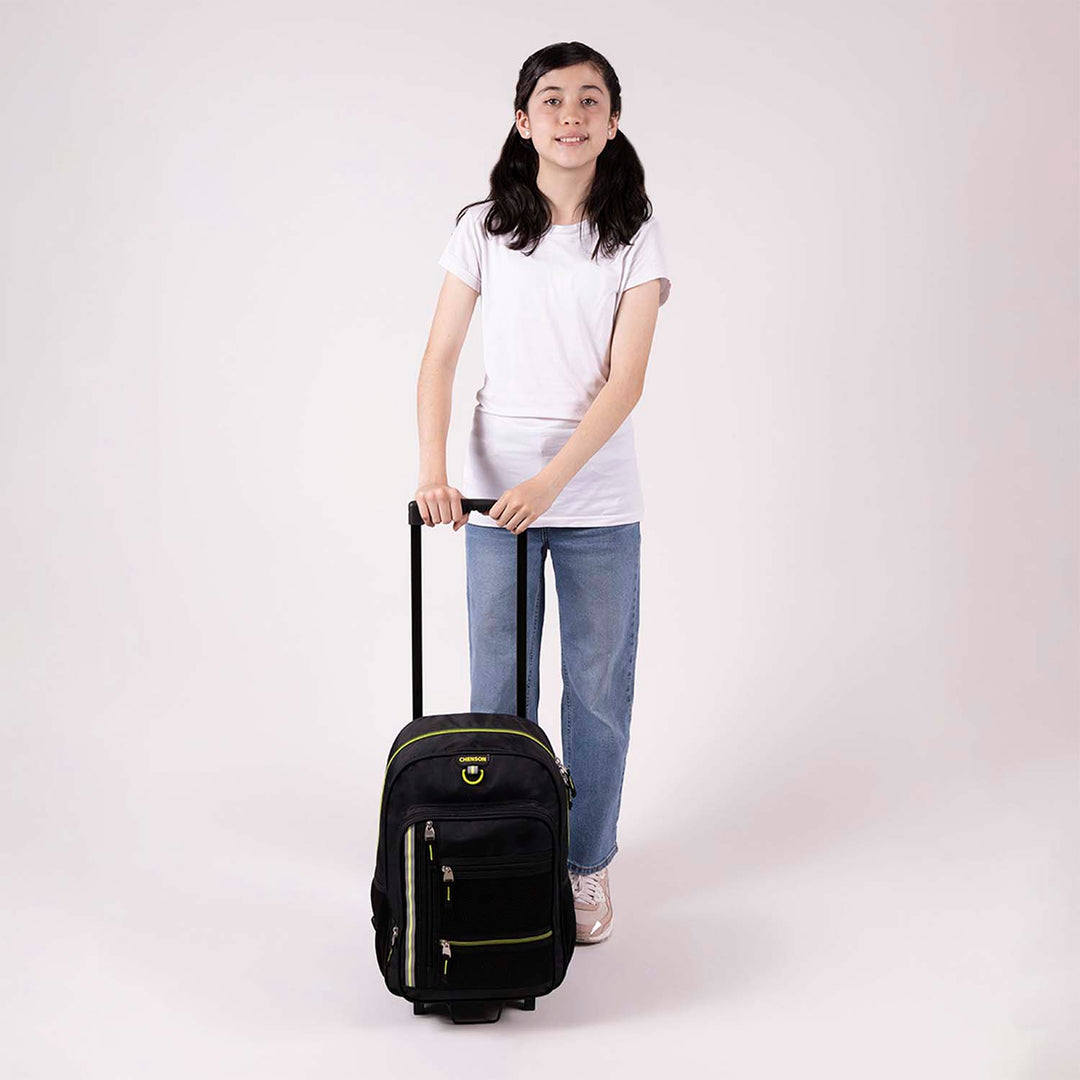 Mochila Rodante Chenson Negro para Nino