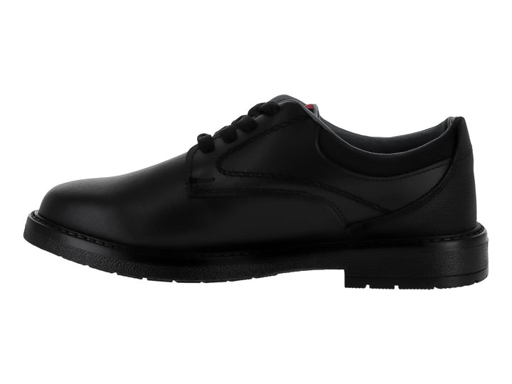 Zapato infantil VAVITO de color negro, estilo formal con cordones y suela resistente.