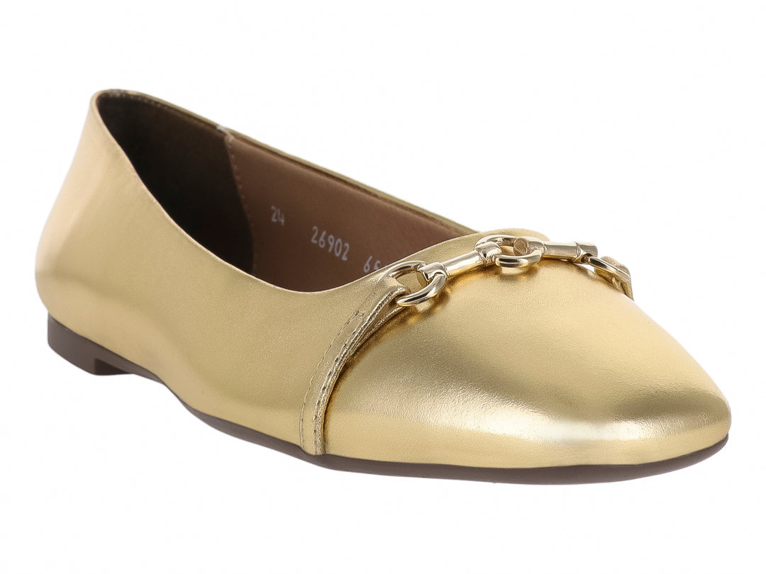 Zapatos Planos Salamandra Color Oro para Mujer