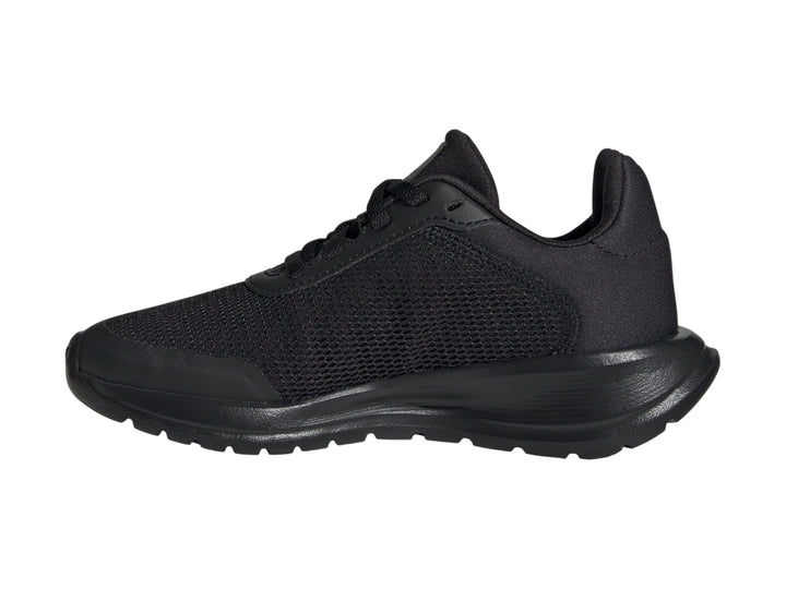 Tenis deportivos Adidas Tensaur Run 2.0 en color negro con suela a juego.