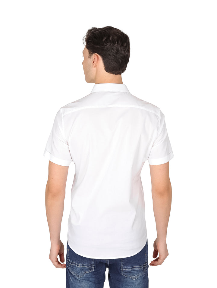 Camisa Sherman Morgan Manga Corta Blanco para Hombre