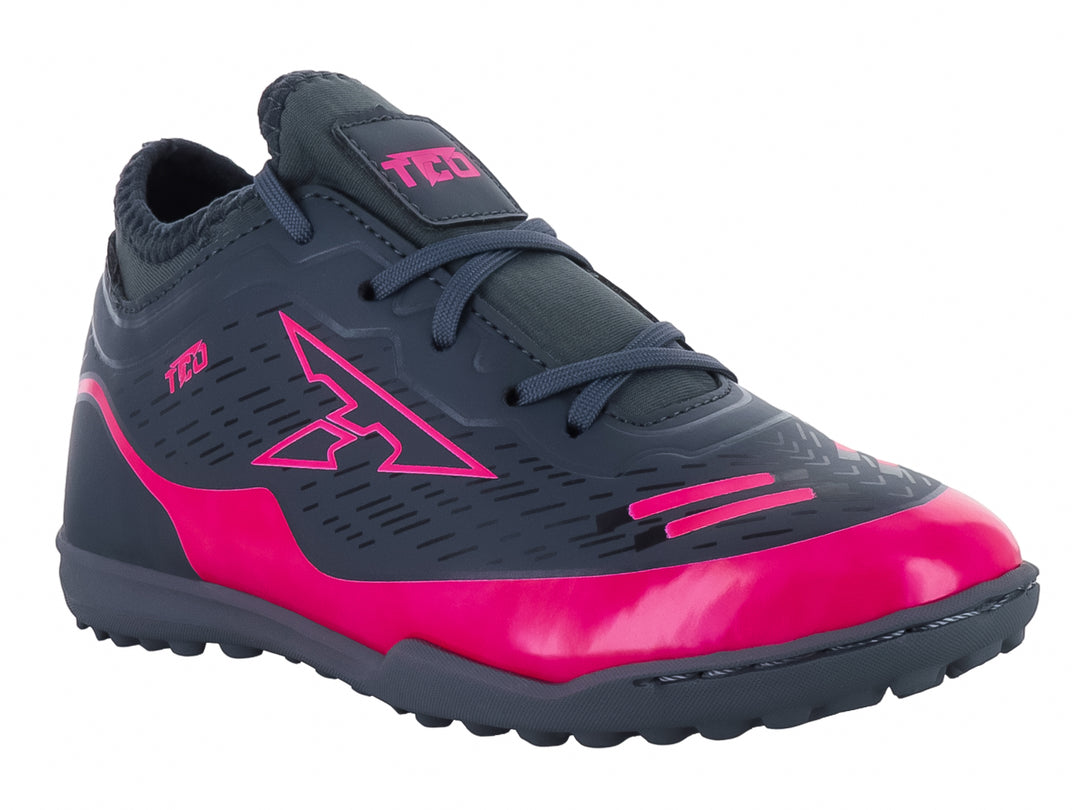 Tenis de Fútbol Leon Trucco Gris y Fucsia para Niño